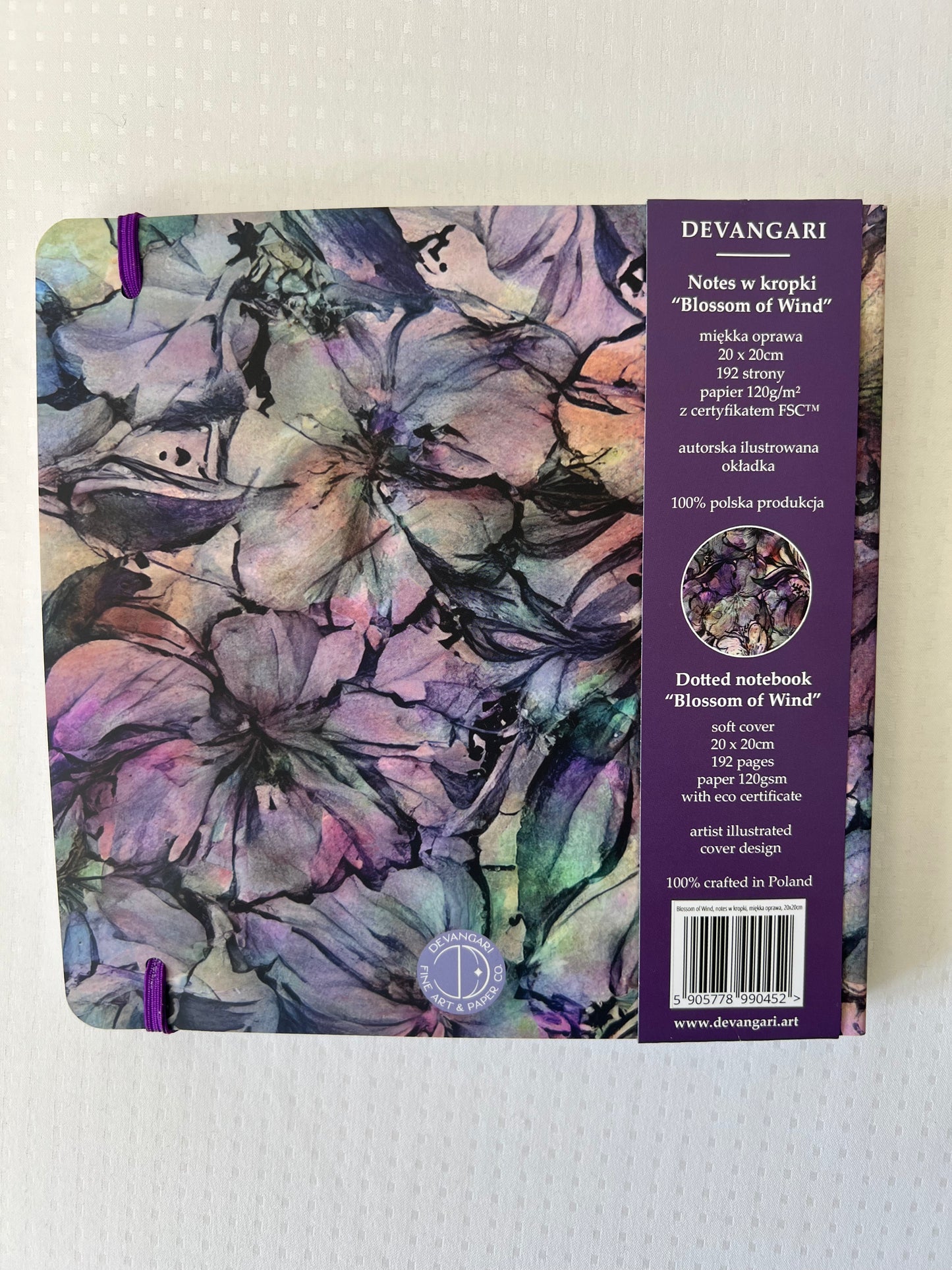 Devangari notes w kropki "Blossom of Wind" kwadratowy