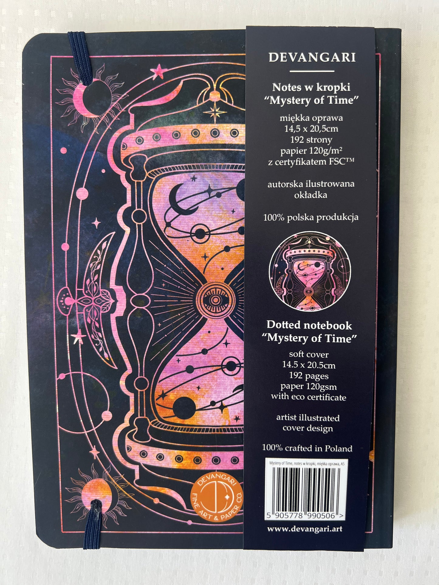 Devangari notes w kropki "Mystery of Time" A5