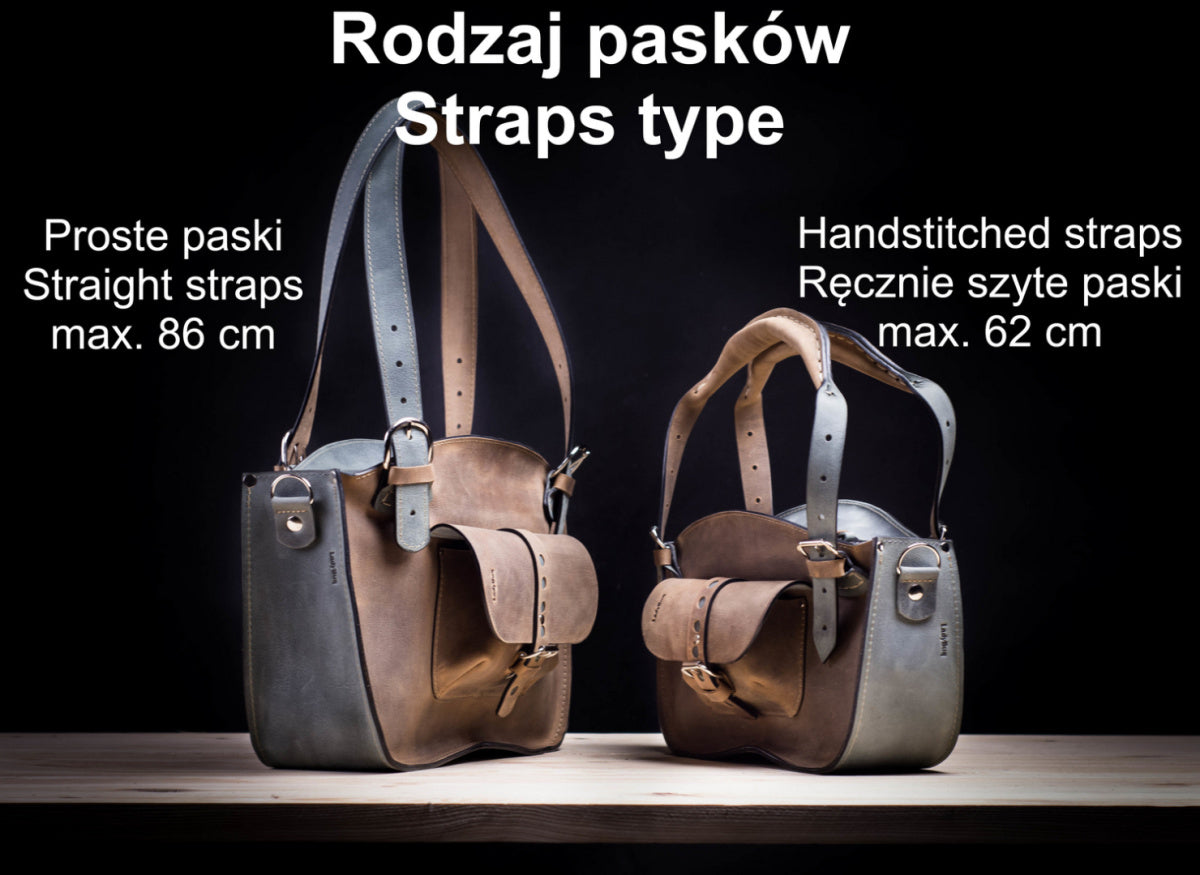 Torba Kuferek skórzany z kopertówką, kolor jasny brąz