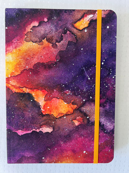 Devangari notes w kropki "Sunset Galaxy" A5