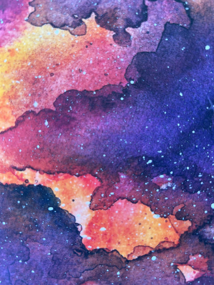 Devangari notes w kropki "Sunset Galaxy" A5