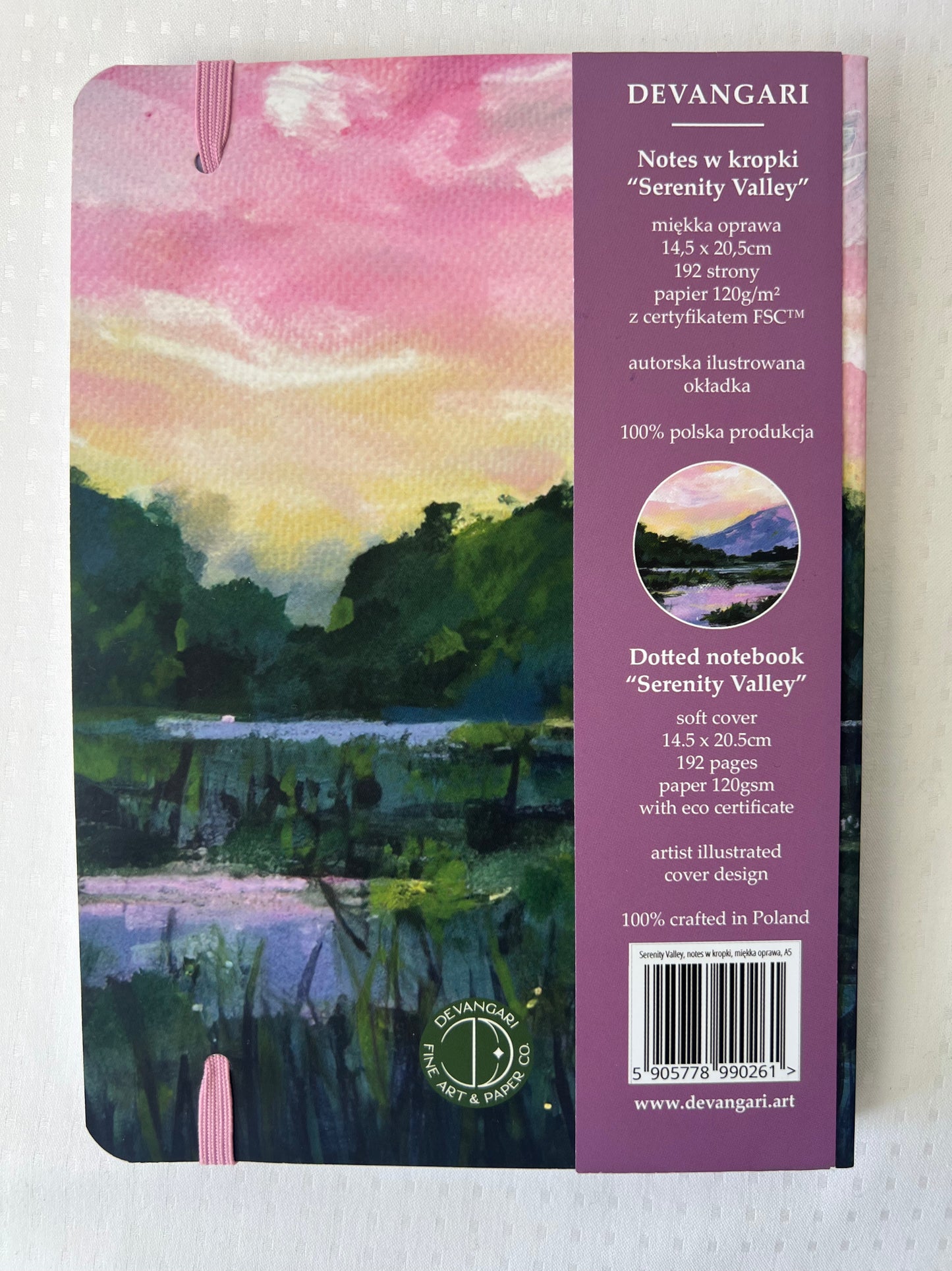 Devangari notes w kropki "Serenity Valley" A5