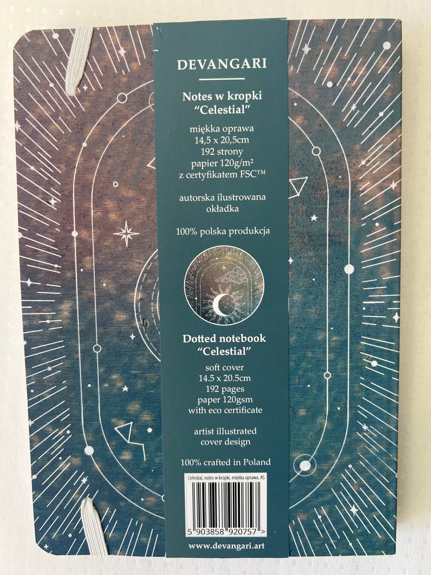 Devangari notes w kropki "Celestial" A5