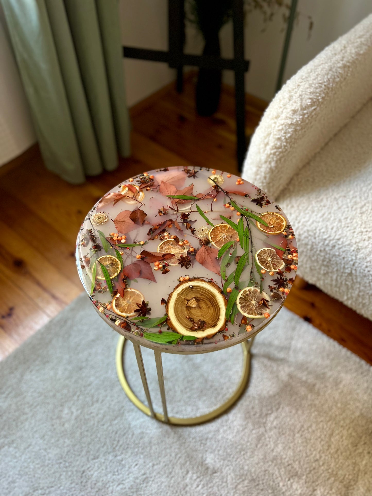 35,5 Mahoń unikatowy stolik Ejko Art