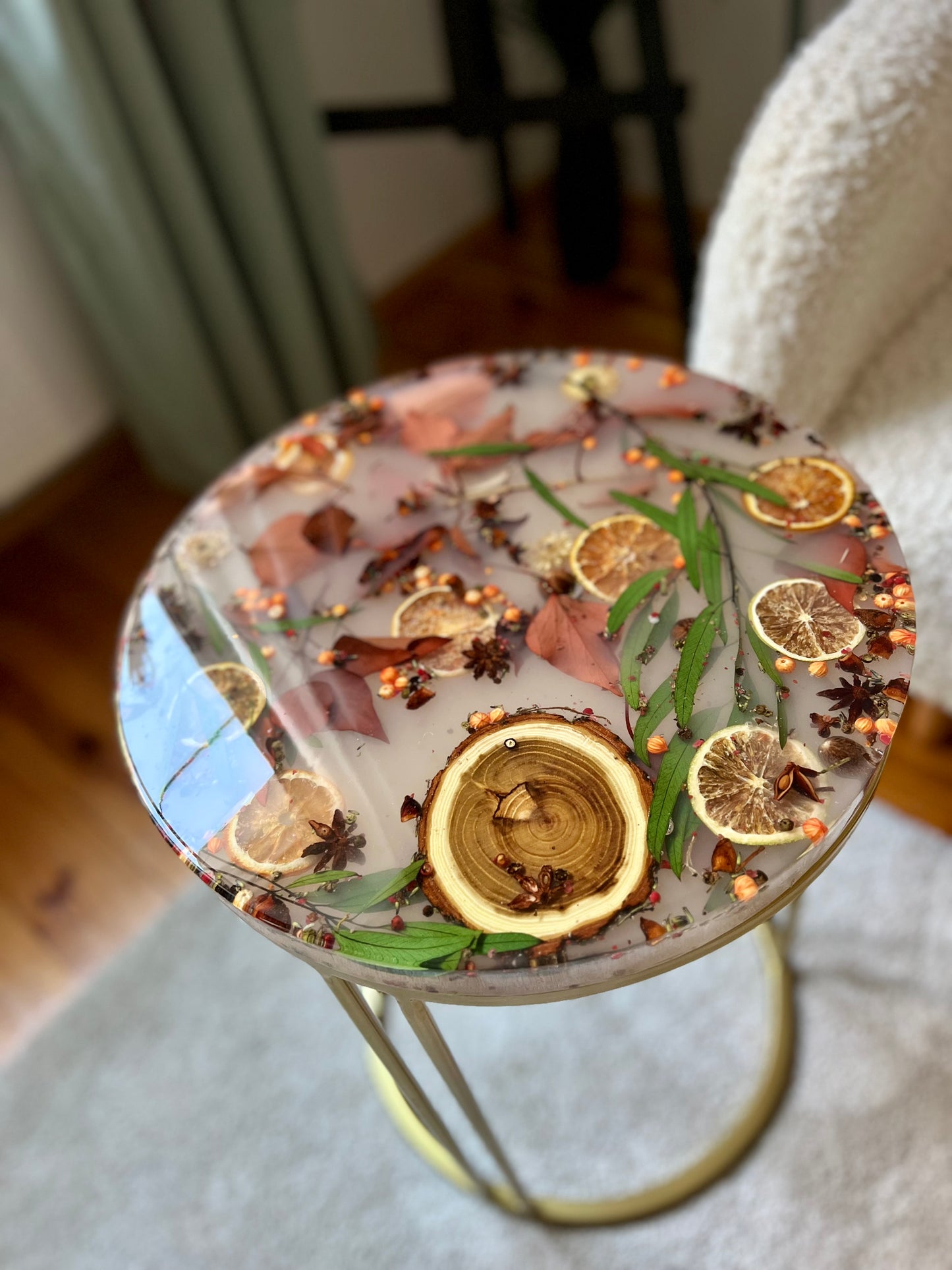 35,5 Mahoń unikatowy stolik Ejko Art